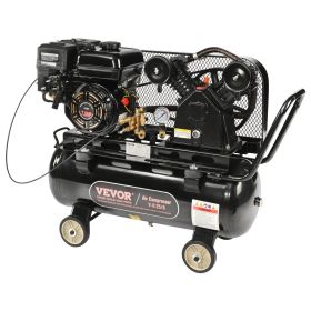 7HP Gas Powered Air Compressor, 13.2 Gallon Horizontal Air Compressor Tank