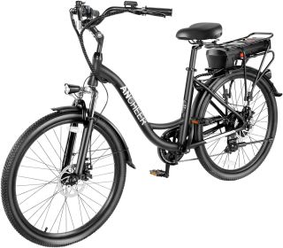 Electric Bike, 48V 500Wh EBike, UP To 60 Miles, Removable Battery, 3H Fast-Charge, 26" Commuter Electric Bicycles, 7-Speed (Color: Black, size: 26 Inch)